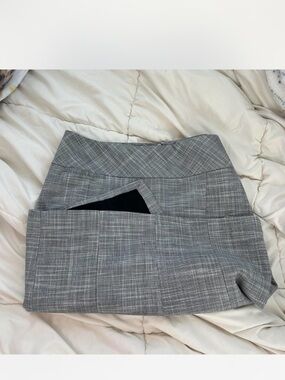Express Gray Plaid Mini Skirt
